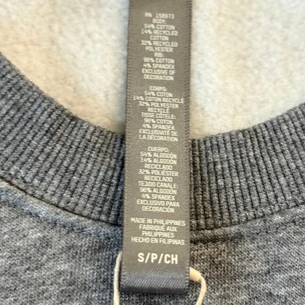 NWT SKIMS Men's Lounge Fleece Crewneck Sweatshirt Dark Heather Grey Small - Picture 5 of 8